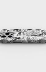 iPhone 15 Pro Slim Case - Black & White Bloom - View 3