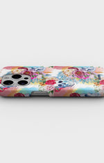 iPhone 15 Pro Slim Case - Flowered Skulls - View 3