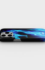 iPhone 15 Pro Slim Case - Blue Flames Dragon - View 3