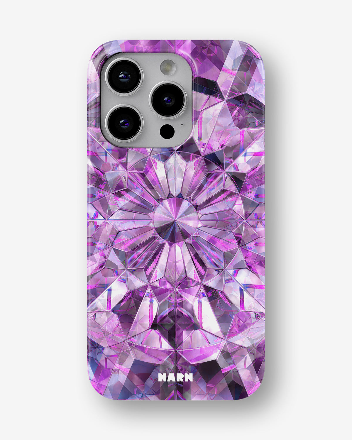 iPhone 15 Pro Max Slim Case - Lavender Crystals - View 1