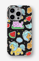 iPhone 15 Pro Max Slim Case - Cute Stickers - View 1