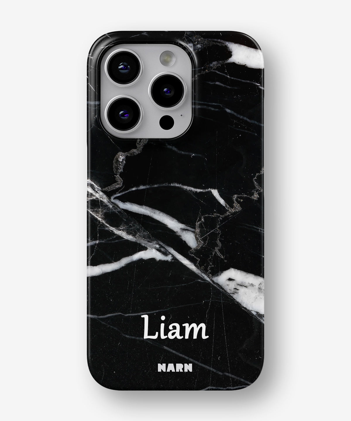 iPhone 15 Pro Max Slim Case - Custom - Black Marble - View 1