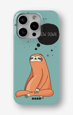 iPhone 15 Pro Max Slim Case - Slow Down Sloth - View 1