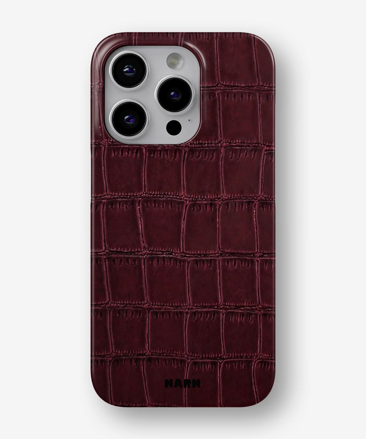 iPhone 15 Pro Max Slim Case - Rouge Croc - View 1