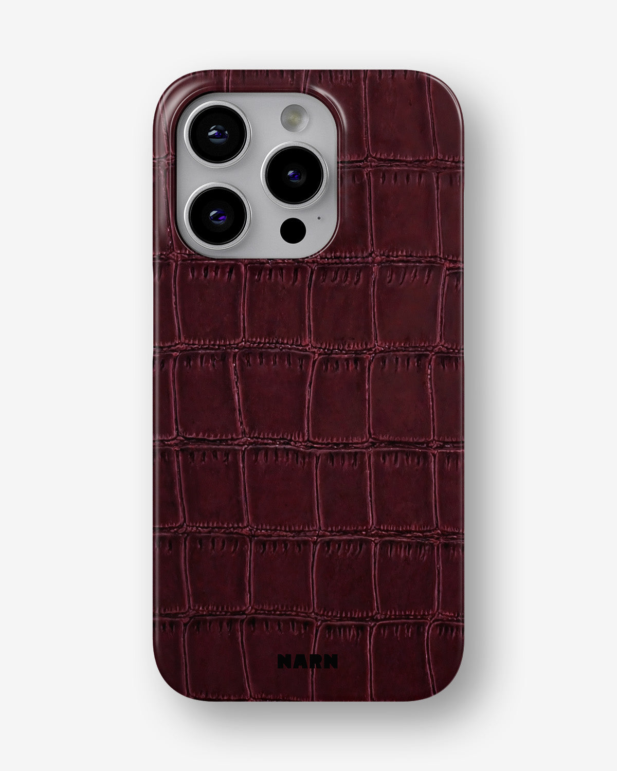 iPhone 15 Pro Max Slim Case - Rouge Croc - View 1