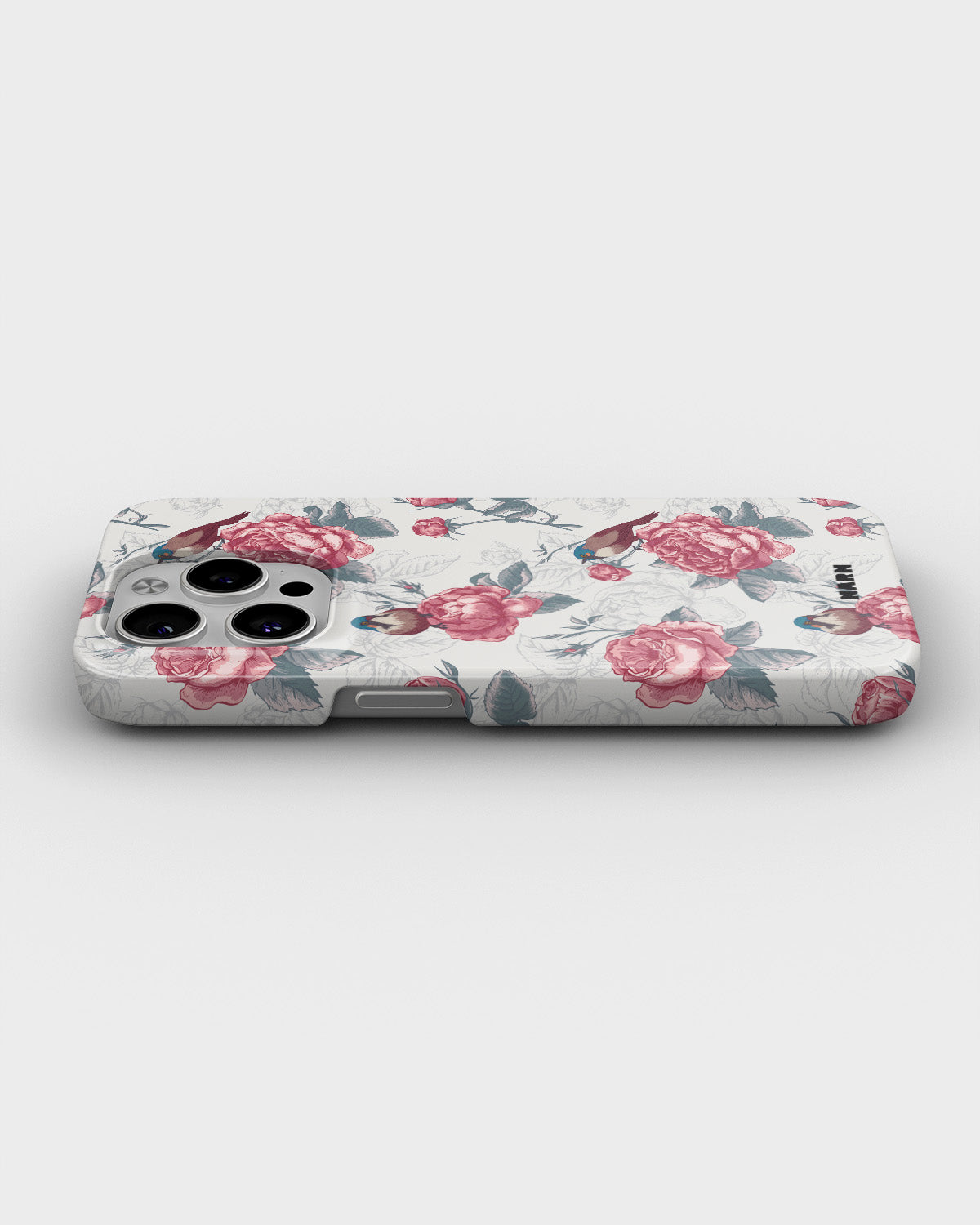 iPhone 15 Pro Max Slim Case - Birds Among Roses - View 3