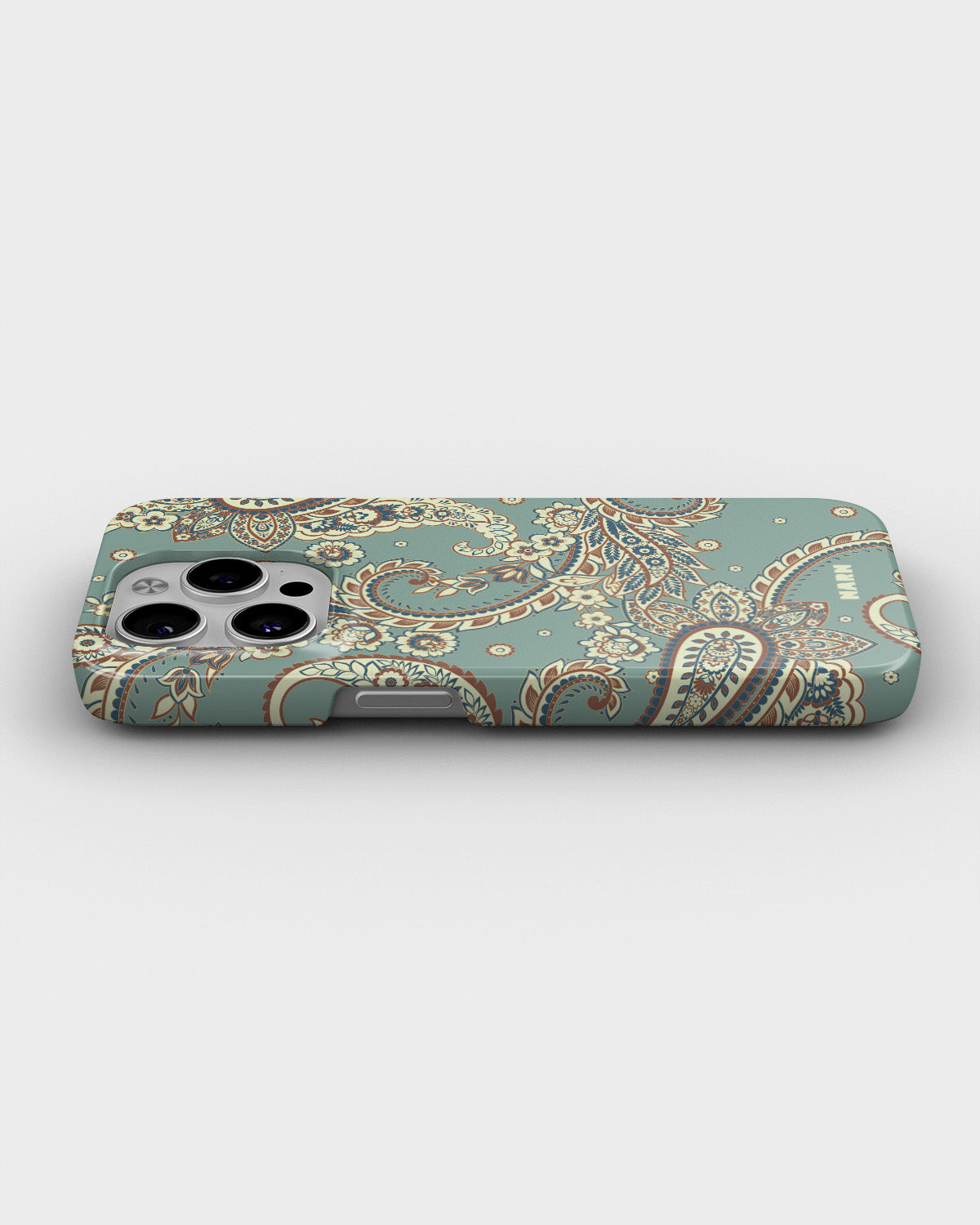 iPhone 15 Pro Max Slim Case - Paisley Green - View 3