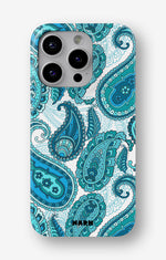 iPhone 14 Pro Max Slim Case - Turquoise Paisley - View 1