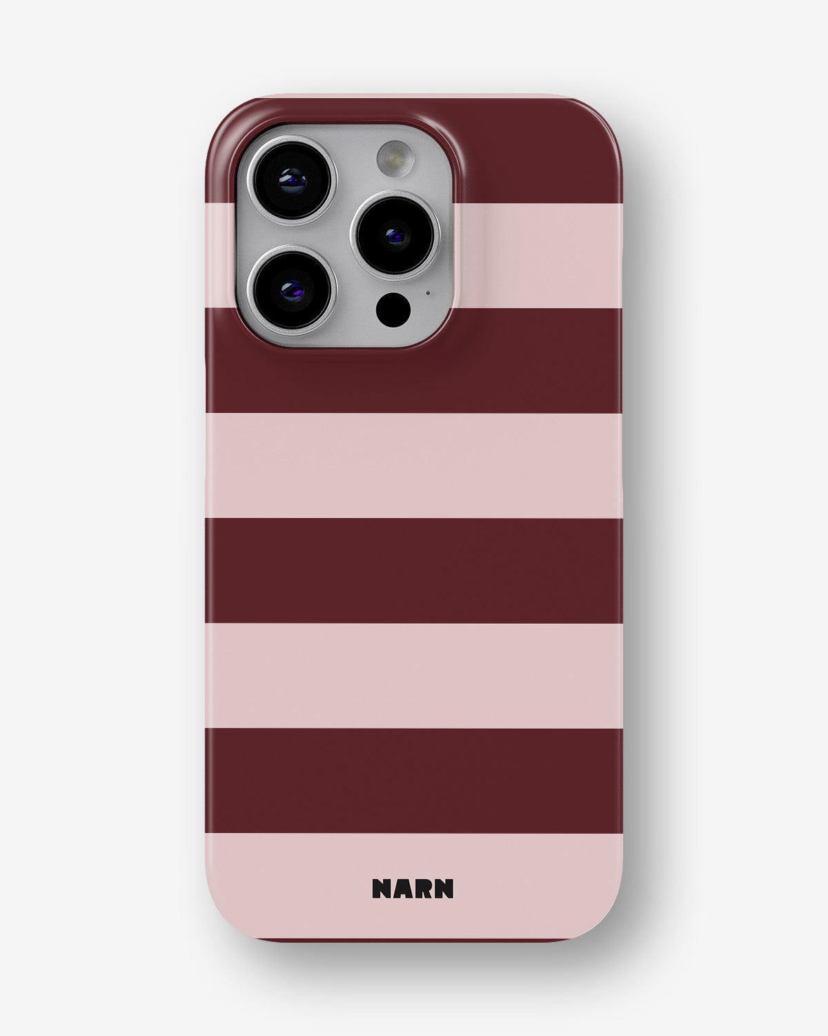 iPhone 14 Pro Max Slim Case - Cranberry Stripe - View 1