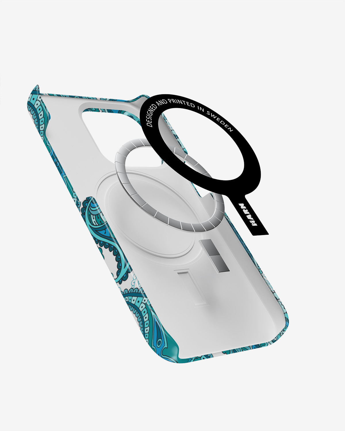 iPhone 14 Pro Max Slim Case - Turquoise Paisley - View 2