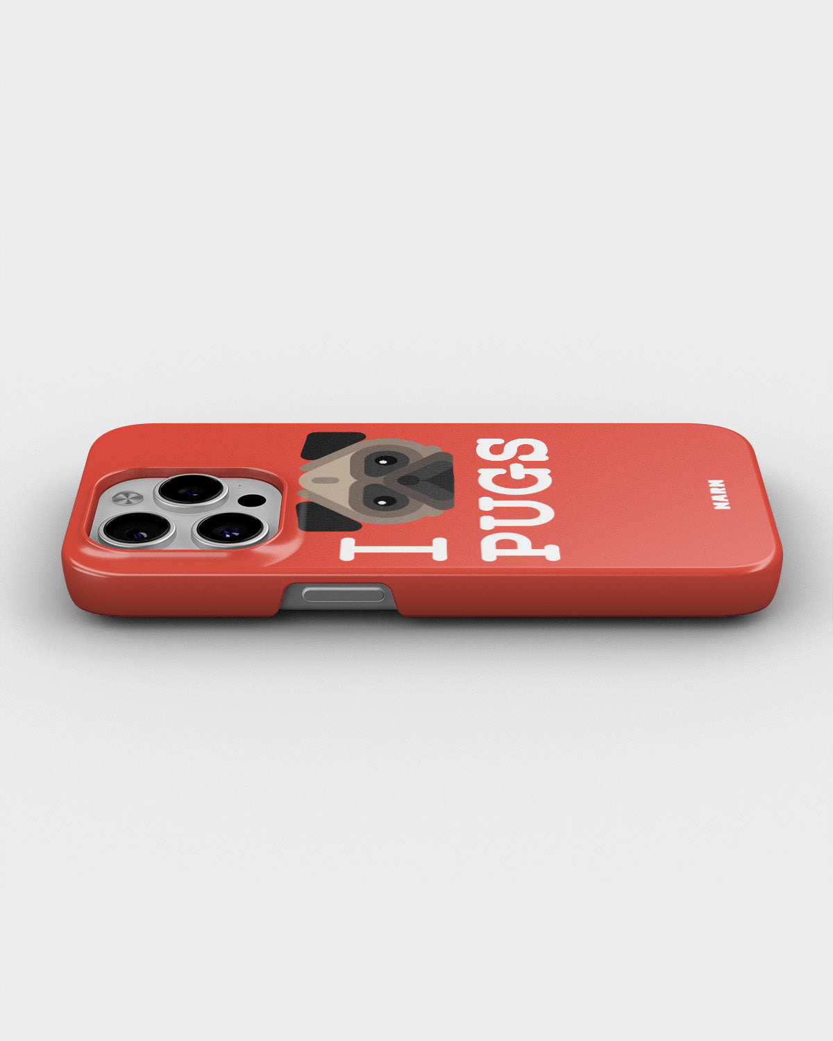 iPhone 14 Pro Max Slim Case - I Love Pugs - View 3