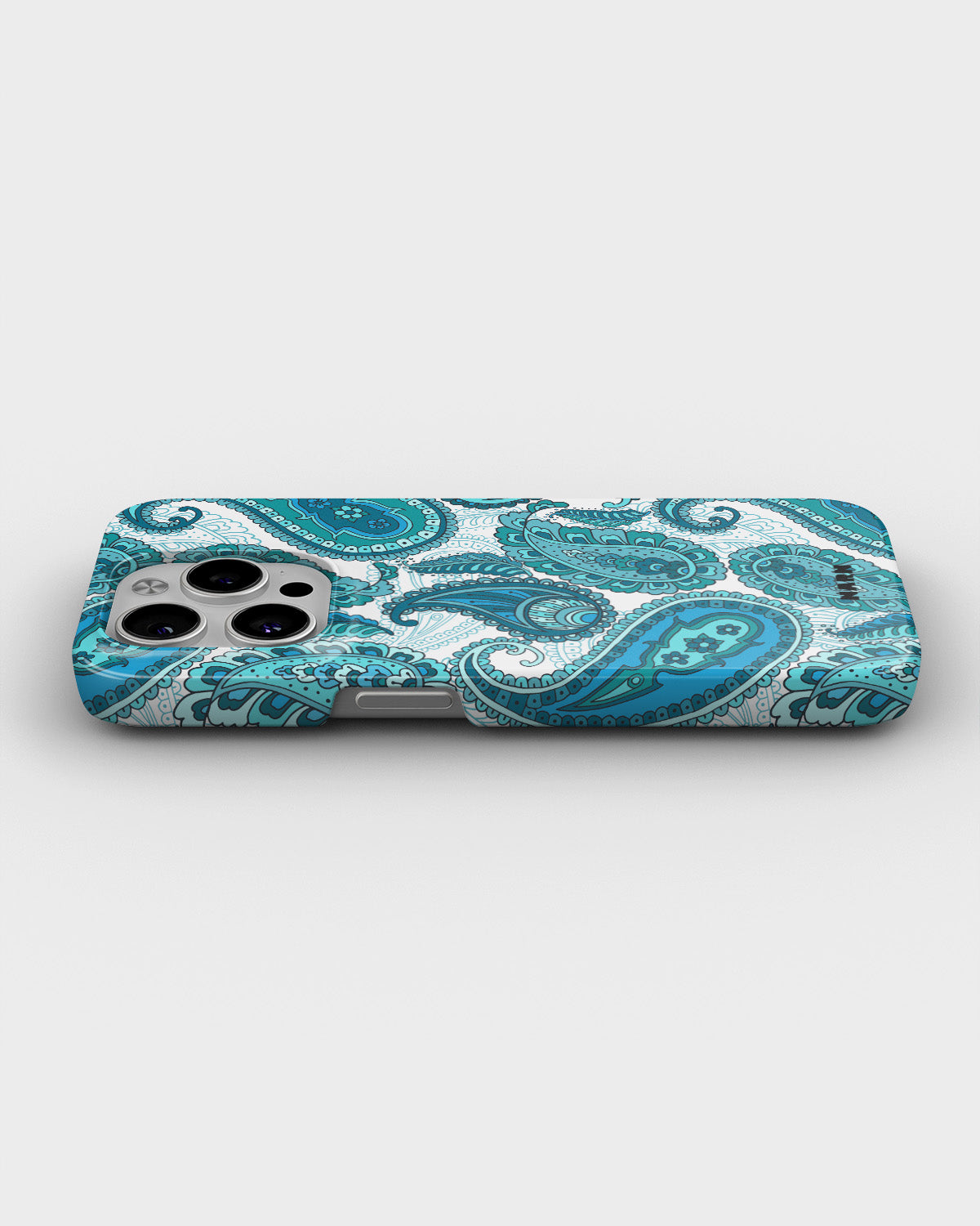 iPhone 14 Pro Max Slim Case - Turquoise Paisley - View 3