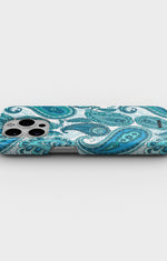 iPhone 14 Pro Max Slim Case - Turquoise Paisley - View 3