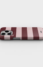 iPhone 14 Pro Max Slim Case - Cranberry Stripe - View 3