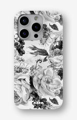 iPhone 14 Pro Slim Case - Black & White Bloom - View 1