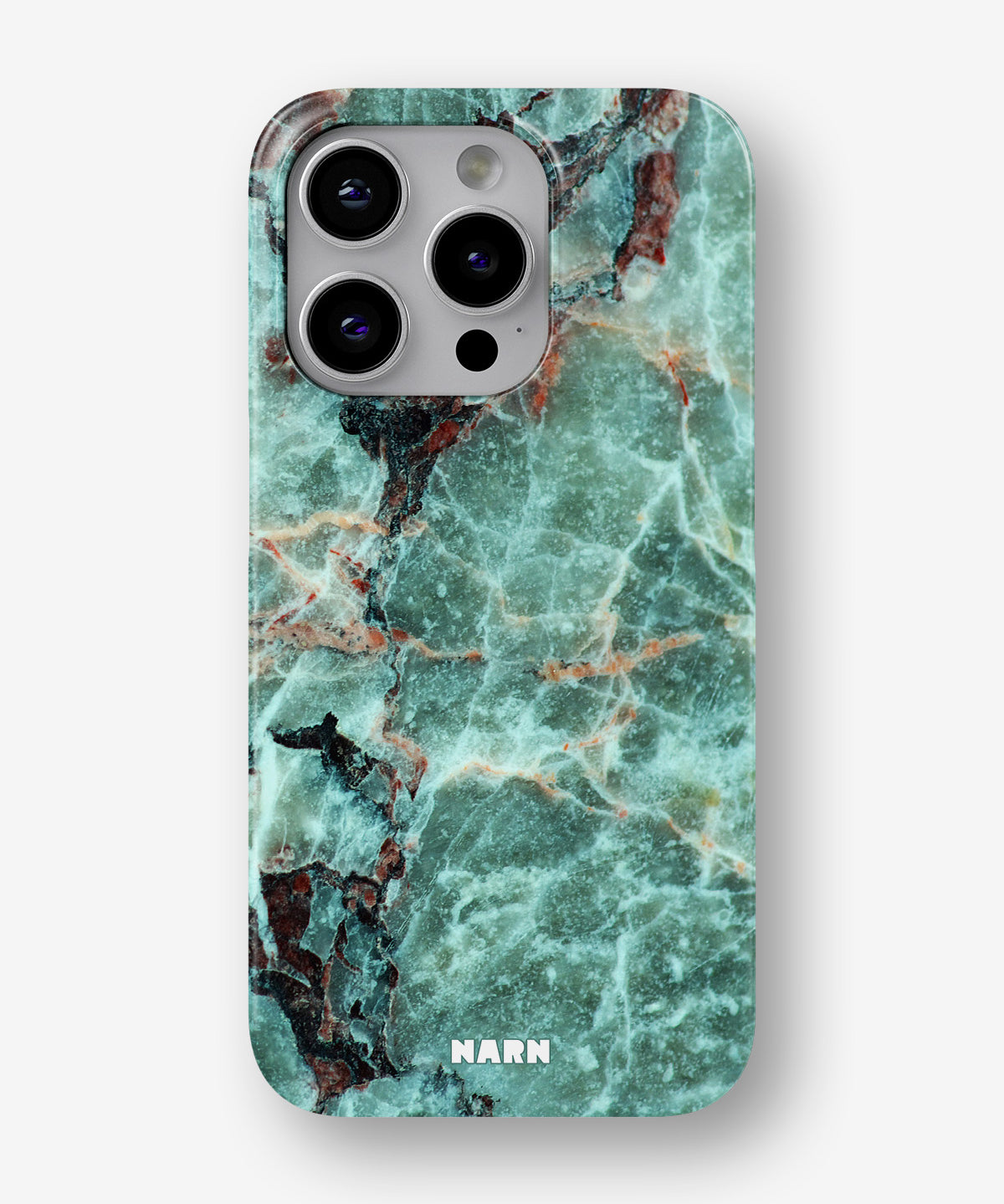 iPhone 14 Pro Slim Case - Green Marble - View 1