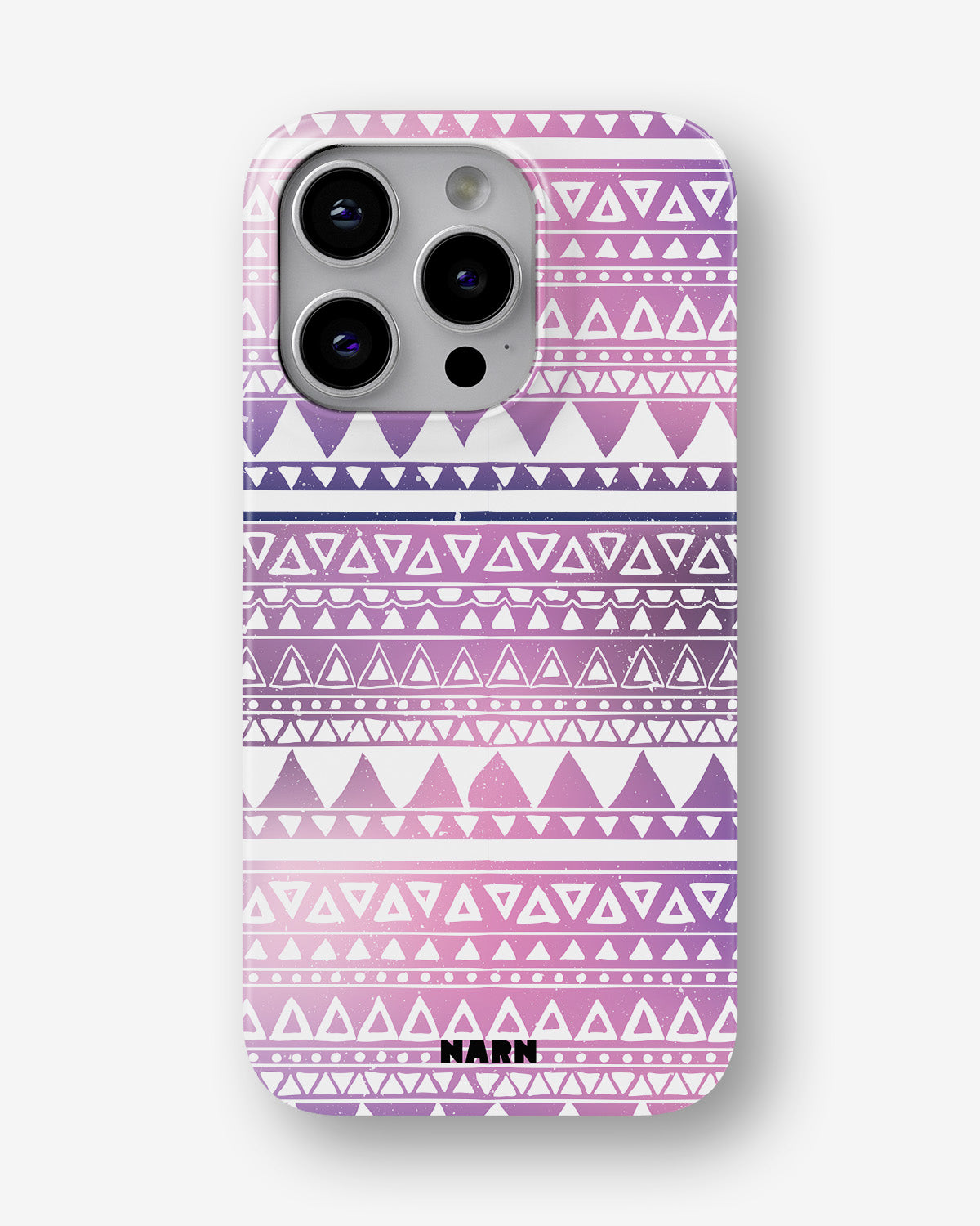iPhone 14 Pro Slim Case - Purple Aztec - View 1
