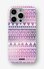 iPhone 14 Pro Slim Case - Purple Aztec - View 1