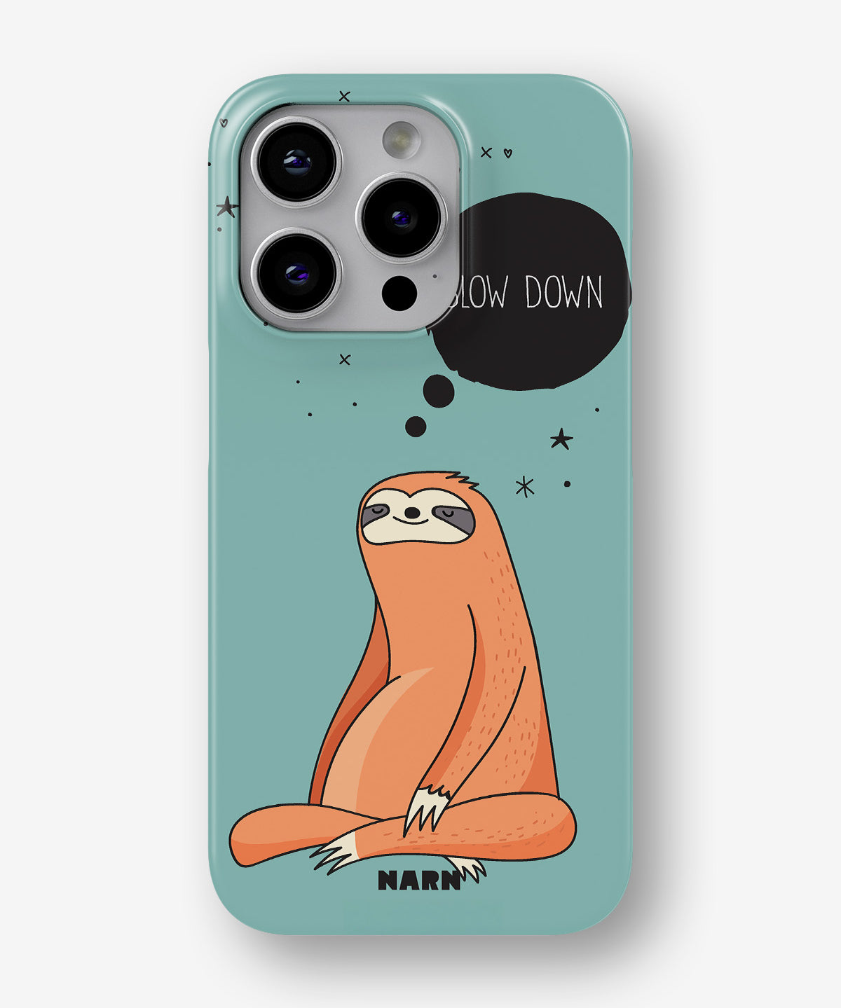 iPhone 14 Pro Slim Case - Slow Down Sloth - View 1