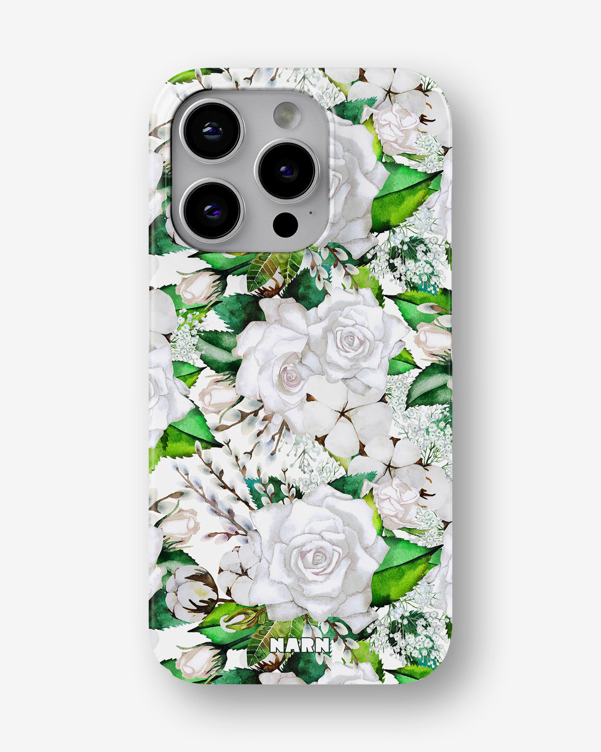 iPhone 14 Pro Slim Case - White Bloom - View 1