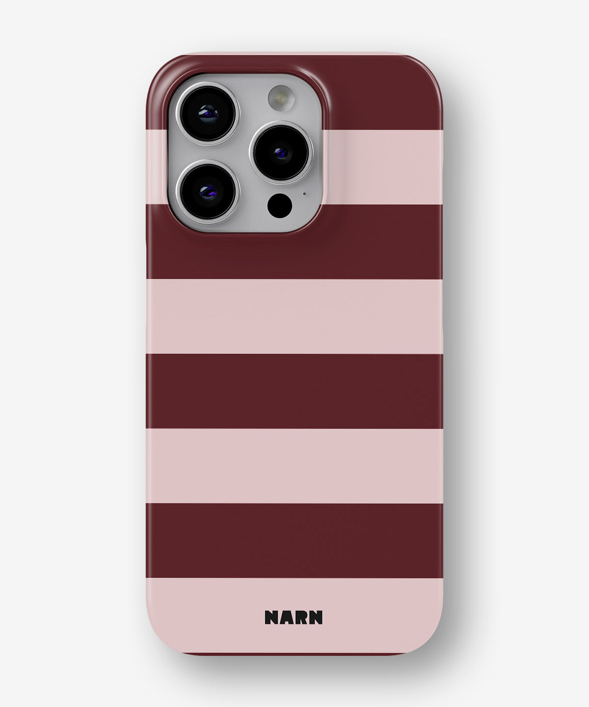 iPhone 14 Pro Slim Case - Cranberry Stripe - View 1