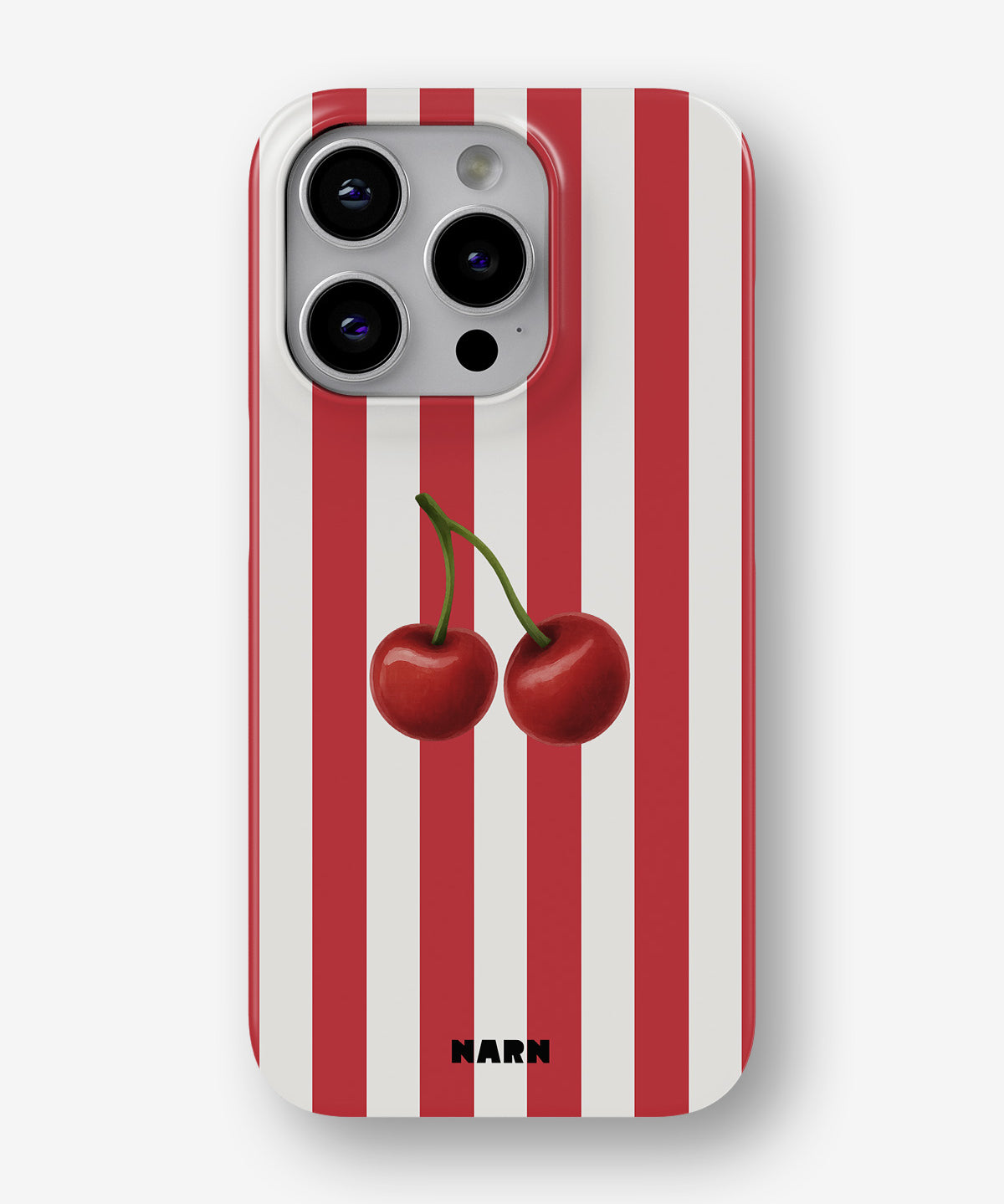 iPhone 14 Pro Slim Case - Cherry Stripes - View 1