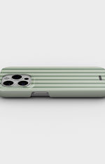 iPhone 14 Pro Slim Case - Sage Stripes - View 3