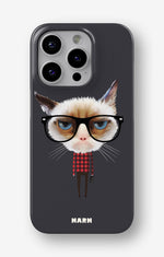 iPhone 13 Pro Slim Case - Hipster Cat - View 1