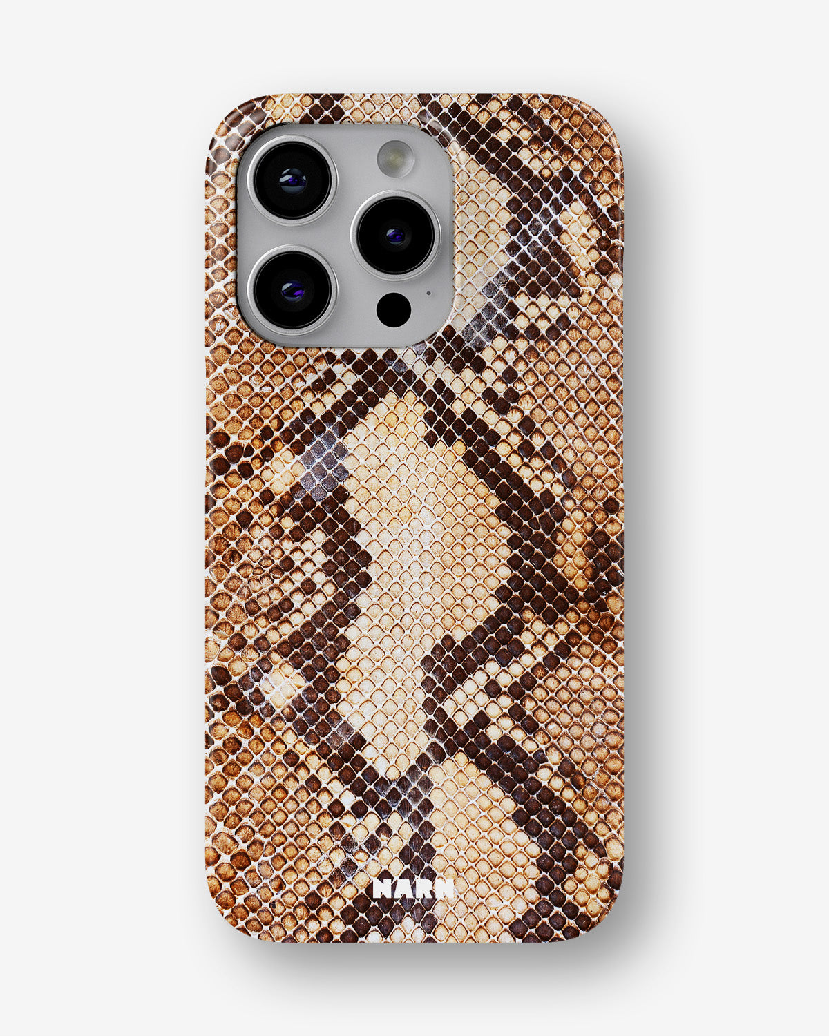 iPhone 13 Pro Slim Case - Brown Snakeskin - View 1