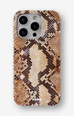 iPhone 13 Pro Slim Case - Brown Snakeskin - View 1