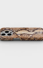 iPhone 13 Pro Slim Case - Brown Snakeskin - View 3