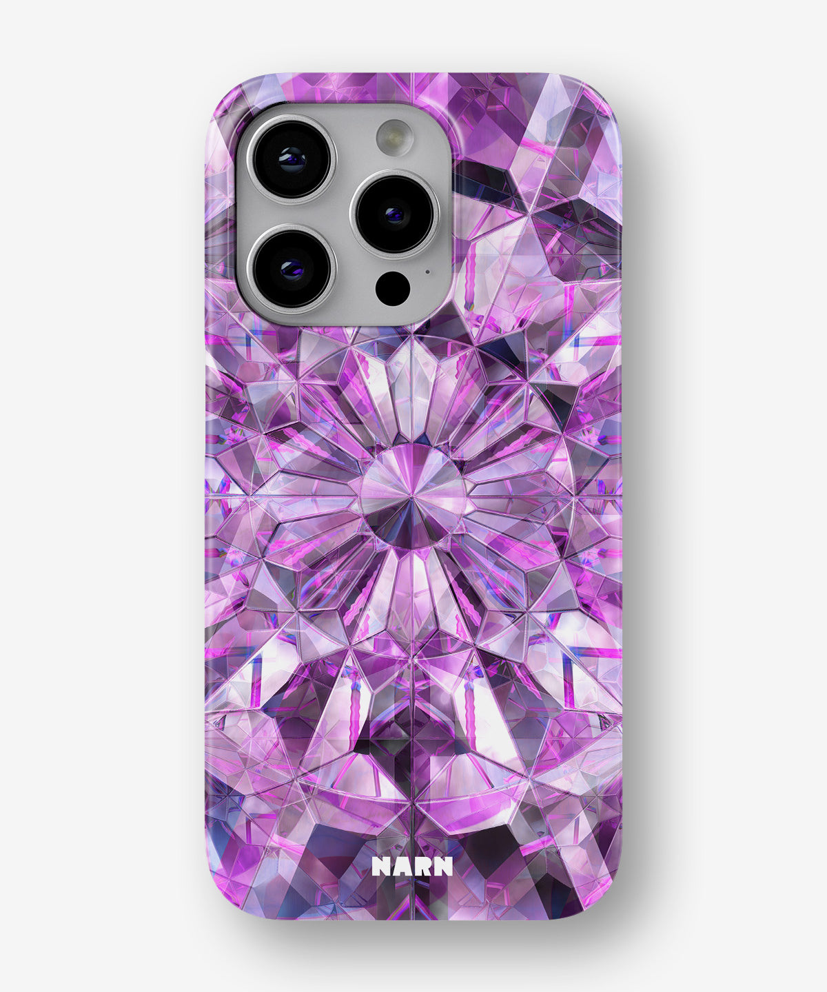 iPhone 13 Pro Max Slim Case - Lavender Crystals - View 1
