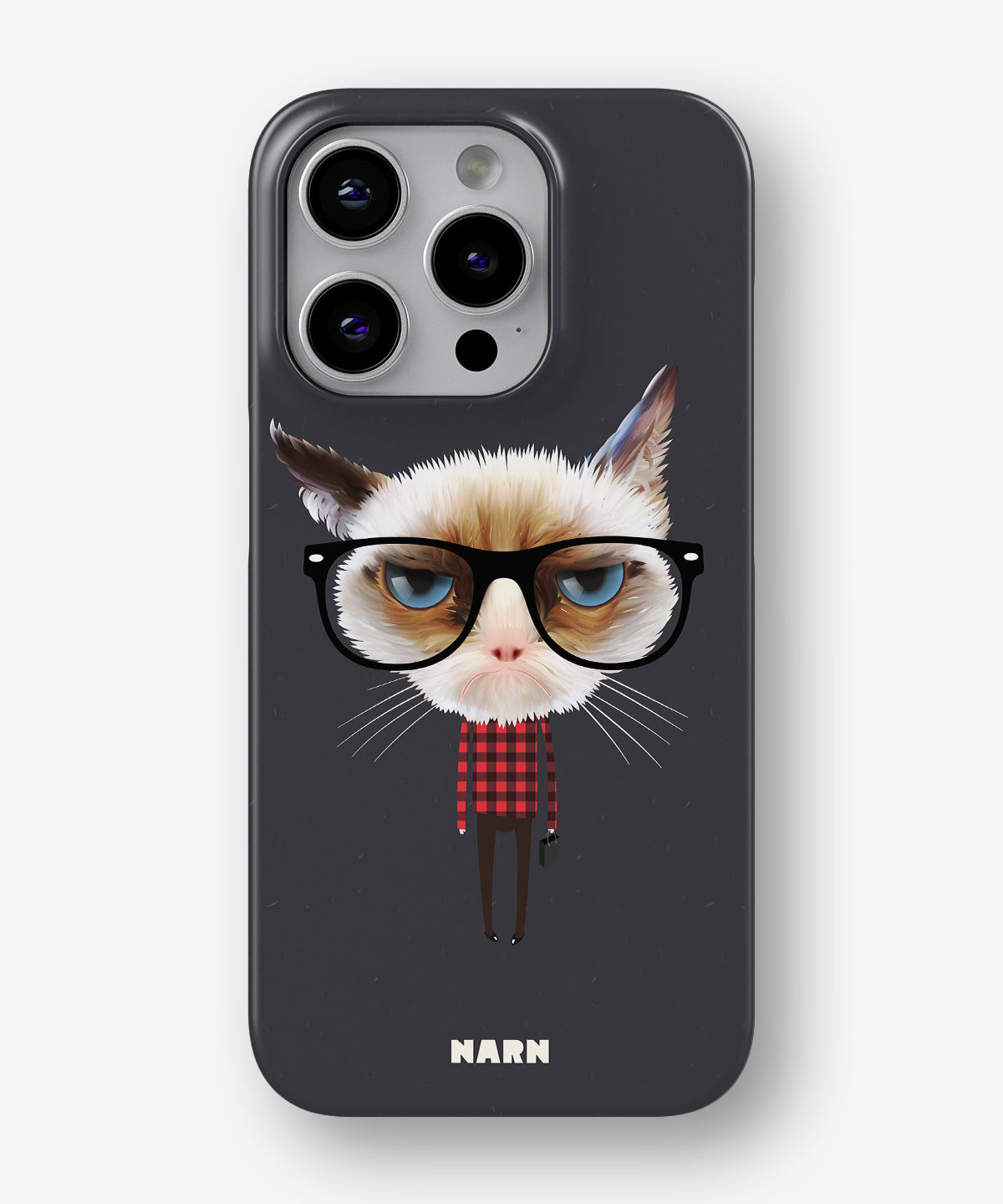 iPhone 13 Pro Max Slim Case - Hipster Cat - View 1