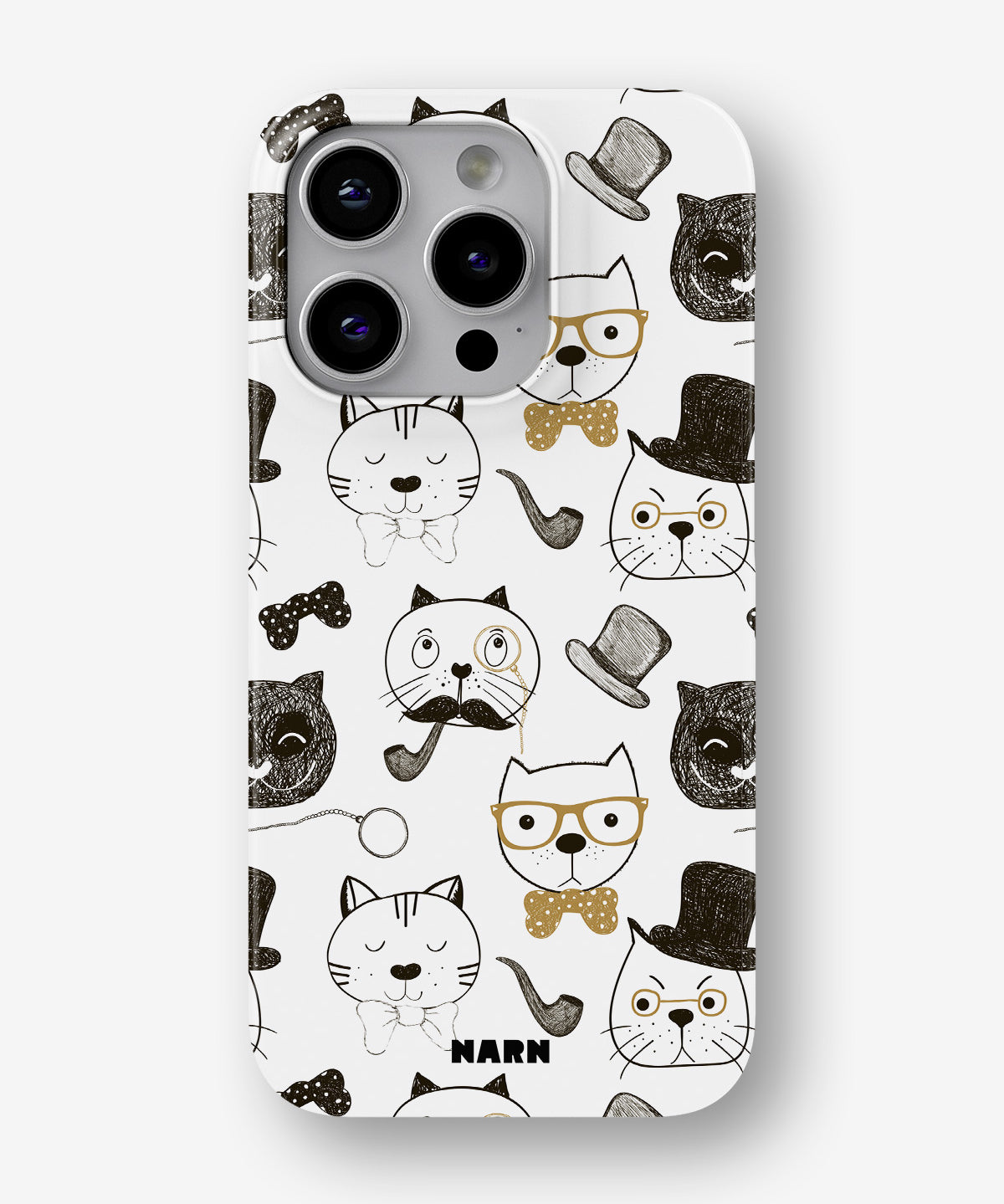 iPhone 13 Pro Max Slim Case - Cartoon Cats - View 1