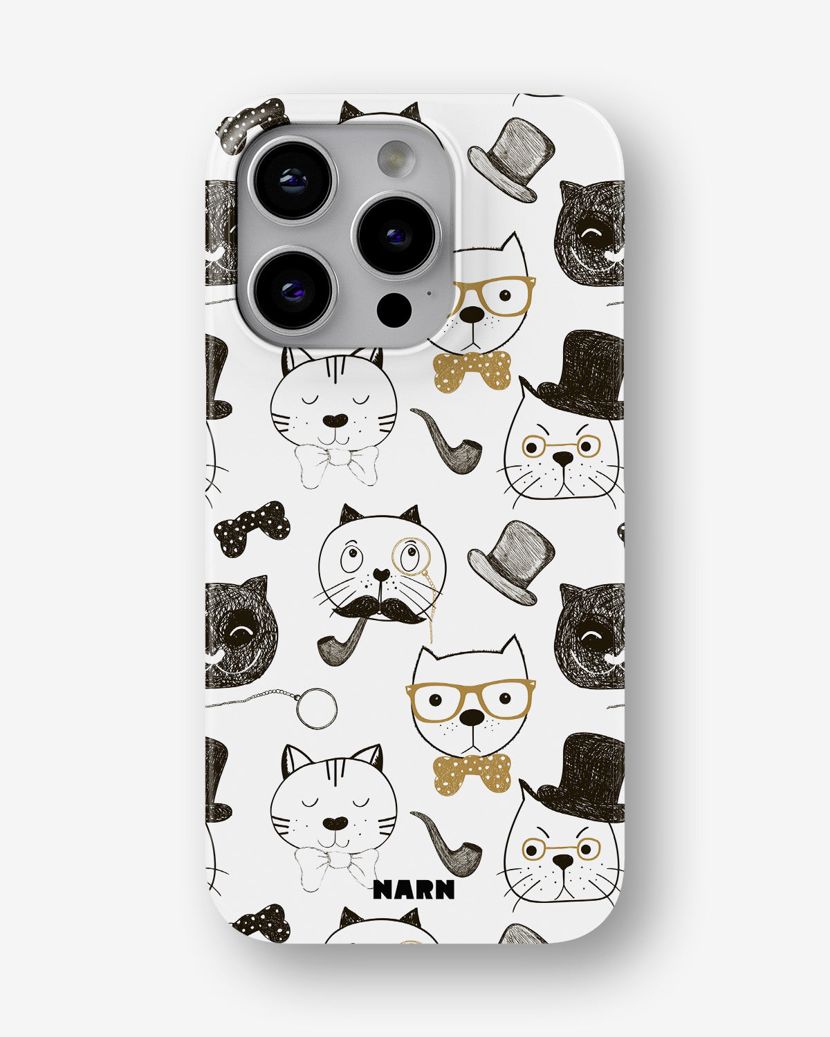 iPhone 13 Pro Max Slim Case - Cartoon Cats - View 1