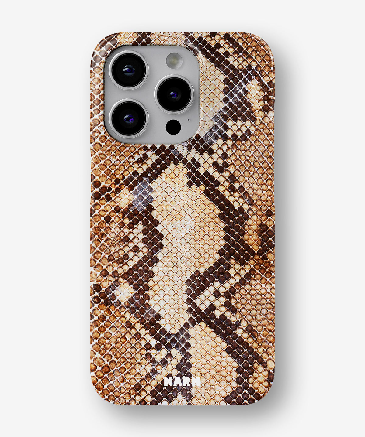 iPhone 13 Pro Max Slim Case - Brown Snakeskin - View 1