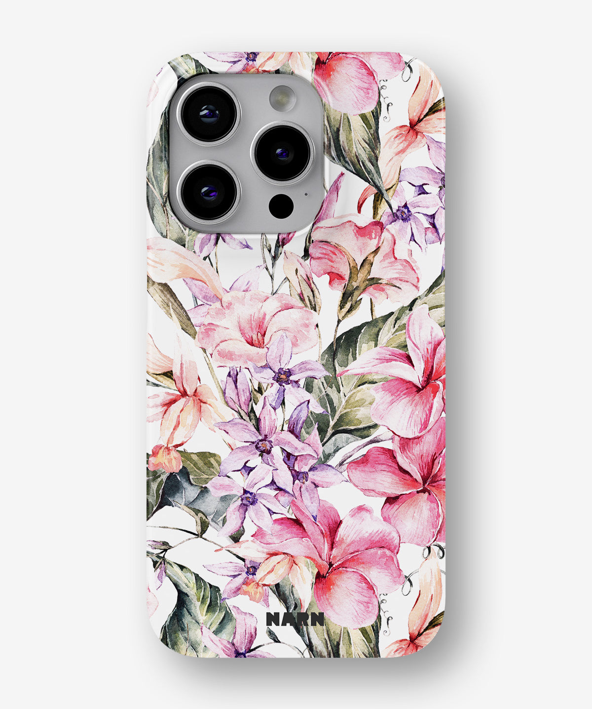 iPhone 13 Pro Max Slim Case - Watercolor Flowers - View 1