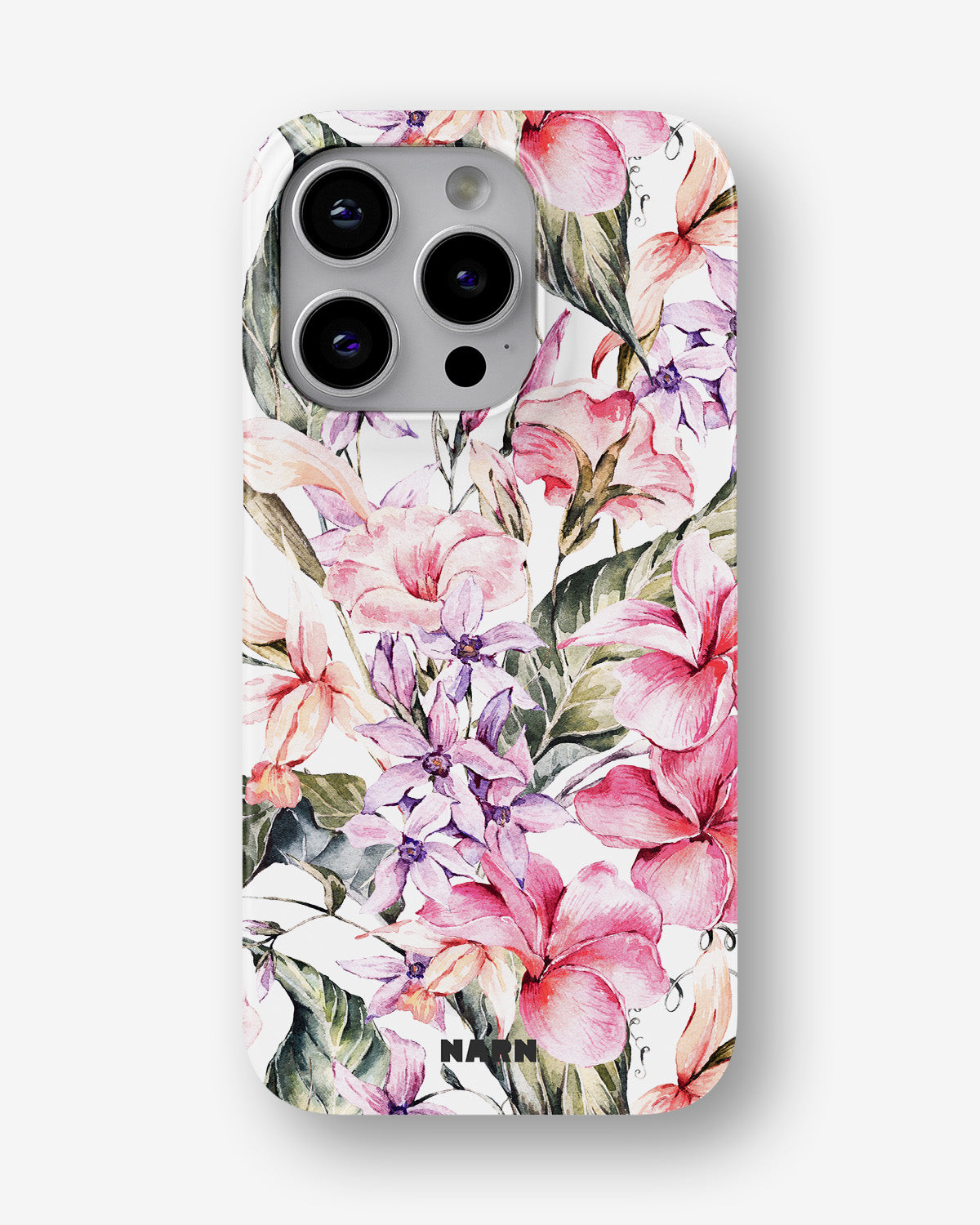 iPhone 13 Pro Max Slim Case - Watercolor Flowers - View 1