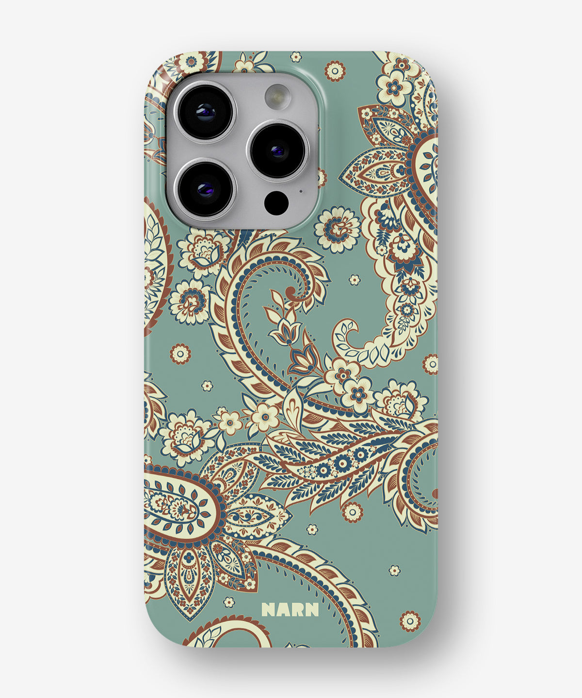 iPhone 13 Pro Max Slim Case - Paisley Green - View 1