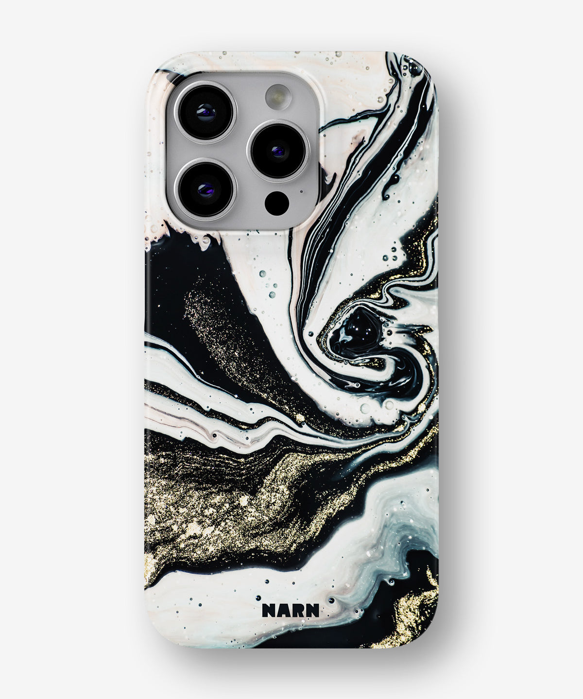 iPhone 13 Pro Max Slim Case - Golden Swirl - View 1
