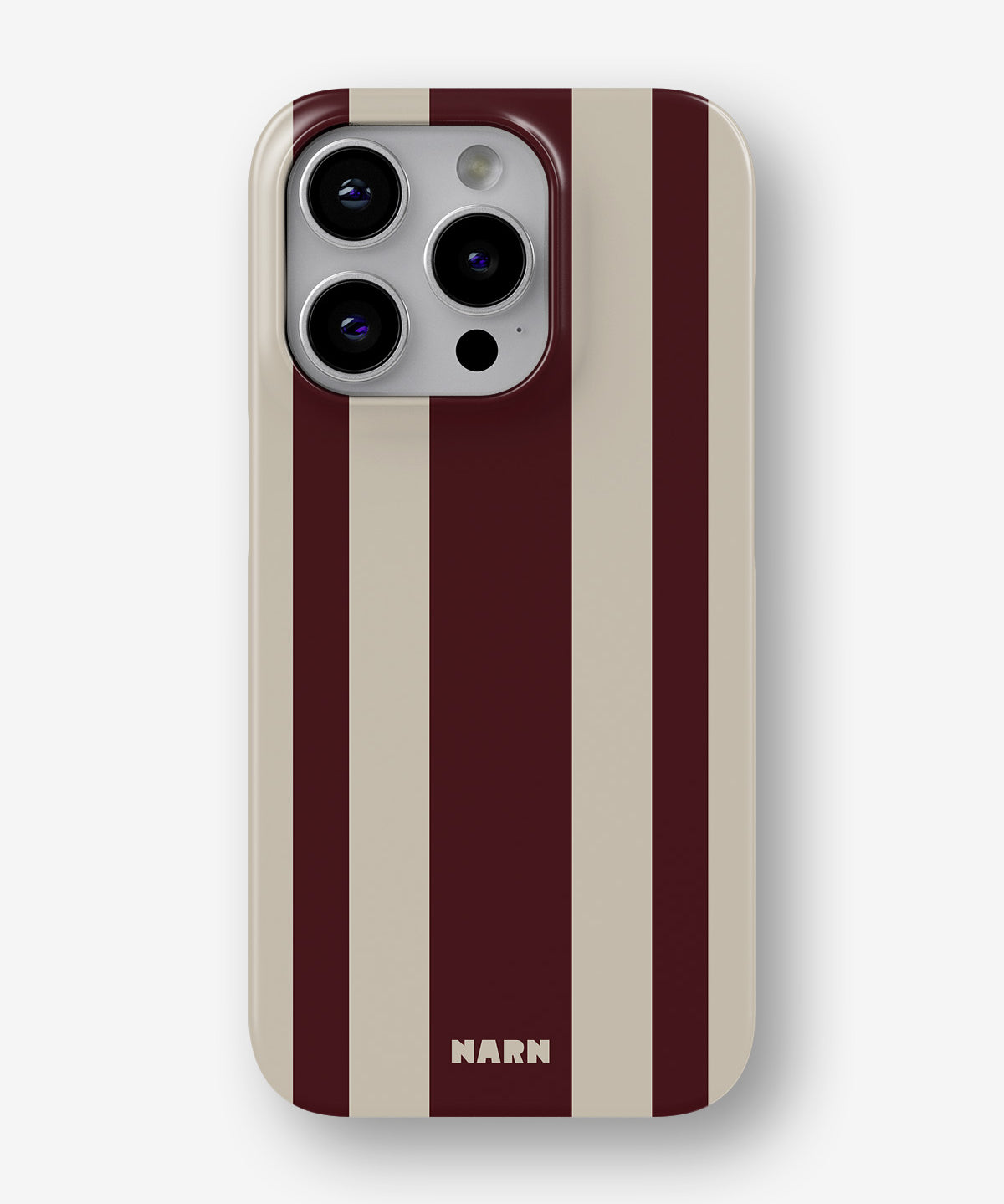 iPhone 13 Pro Max Slim Case - Bordeaux Stripe - View 1