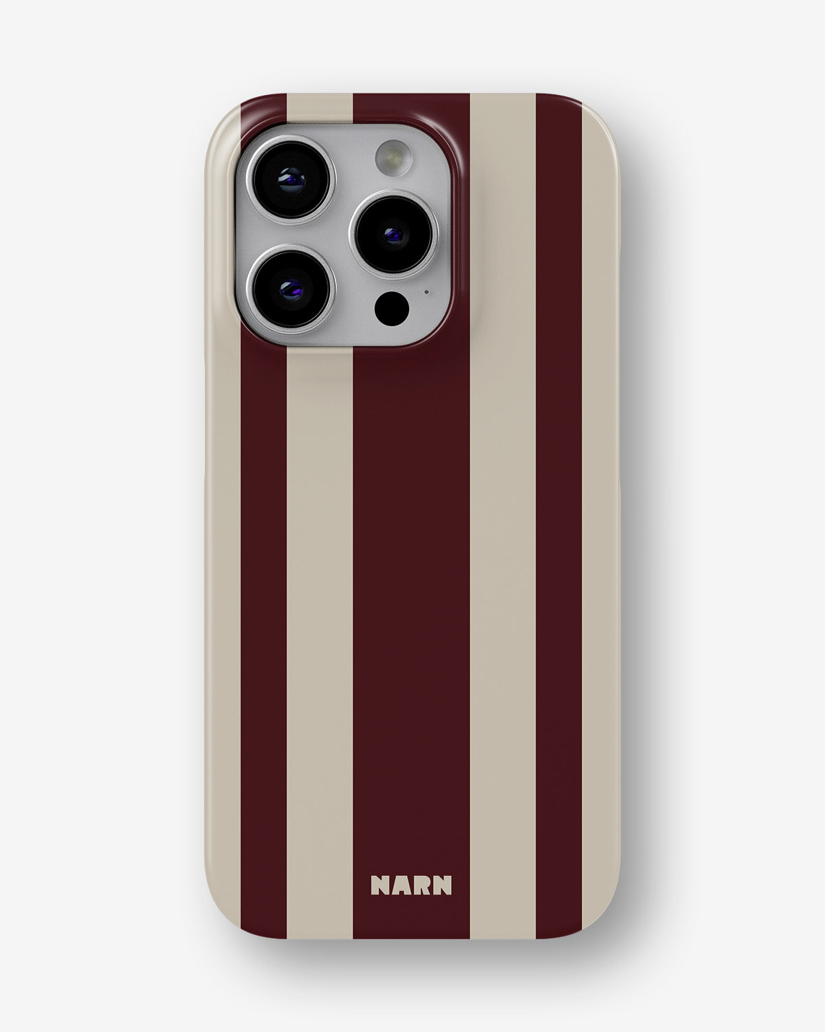 iPhone 13 Pro Max Slim Case - Bordeaux Stripe - View 1