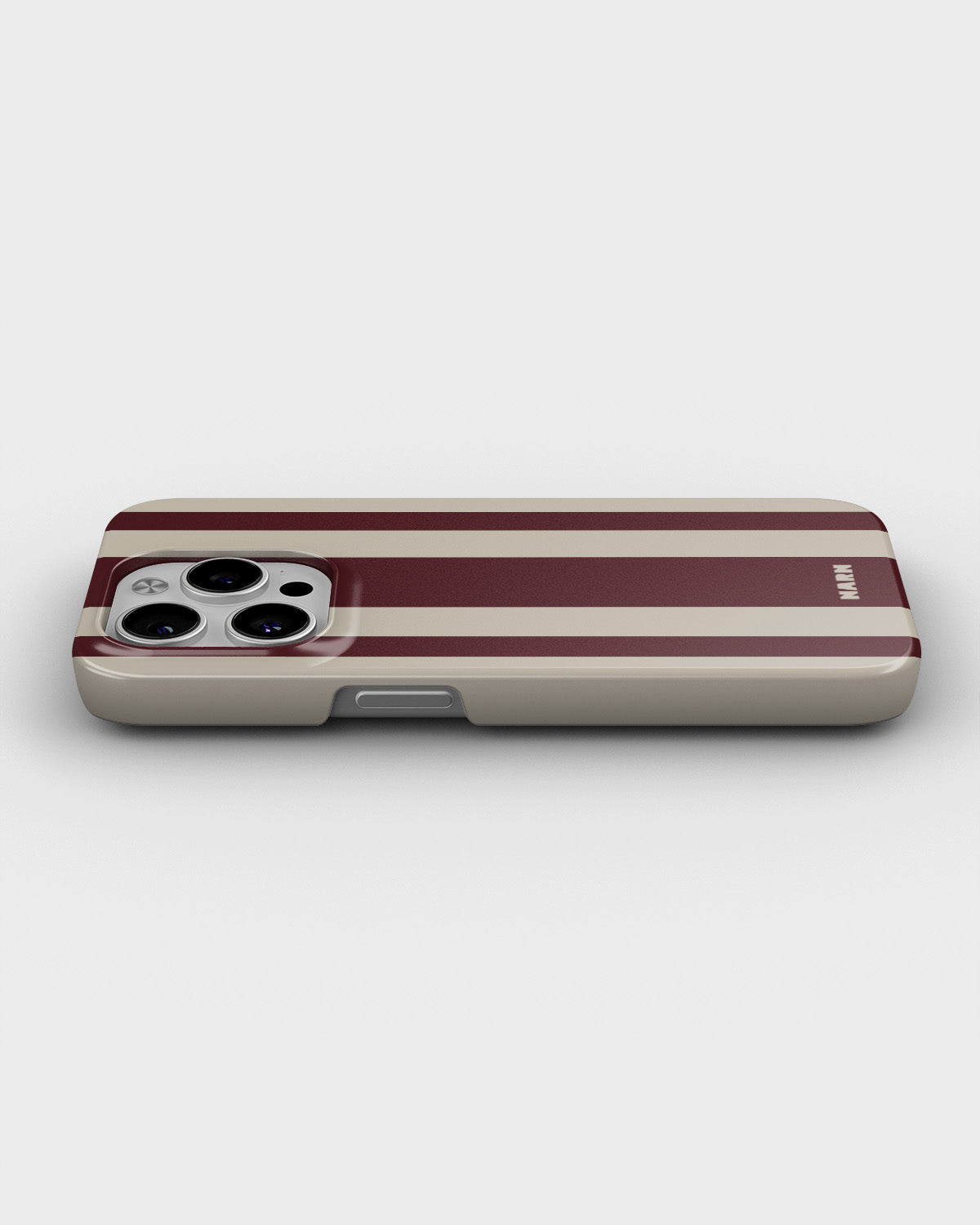 iPhone 13 Pro Max Slim Case - Bordeaux Stripe - View 3