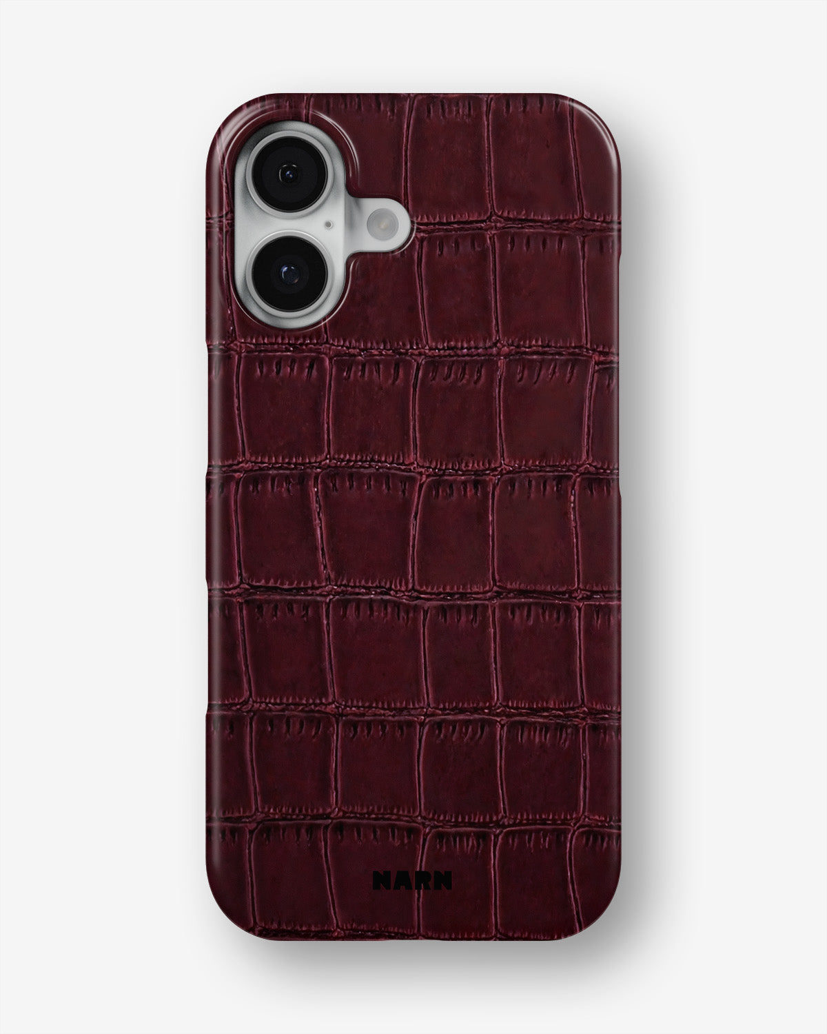 iPhone 16 Slim Case - Rouge Croc - View 1
