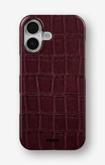 iPhone 16 Slim Case - Rouge Croc - View 1