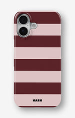 iPhone 16 Plus Slim Case - Cranberry Stripe - View 1