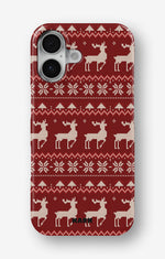 iPhone 16 Plus Slim Case - Reindeer Knit - View 1