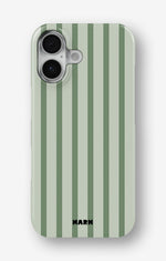 iPhone 16 Plus Slim Case - Sage Stripes - View 1