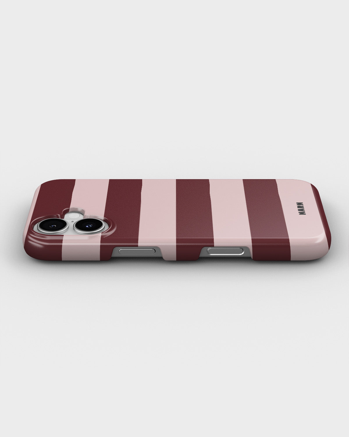 iPhone 16 Plus Slim Case - Cranberry Stripe - View 3