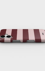 iPhone 16 Plus Slim Case - Cranberry Stripe - View 3